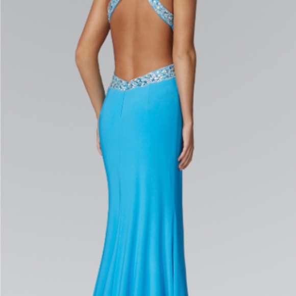 Elizabeth K - GL2144 Sweetheart Neckline Embroidery Gown Size Large NWT Prom - Picture 5 of 13